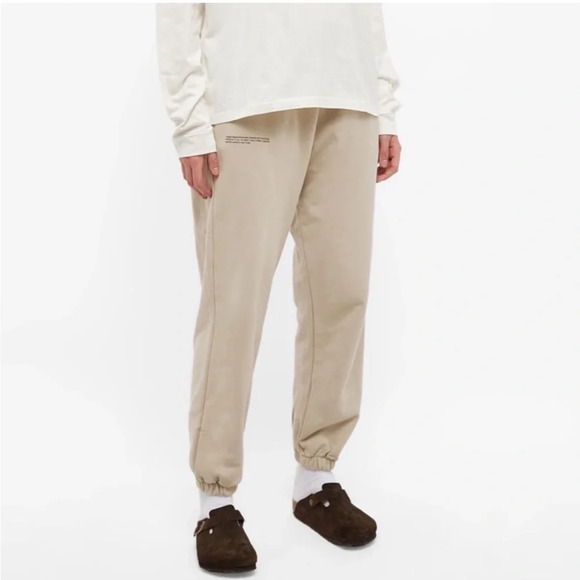 Pangaia 365 signature unisex recycled & organic cotton track pants Stone Medium - Picture 1 of 12